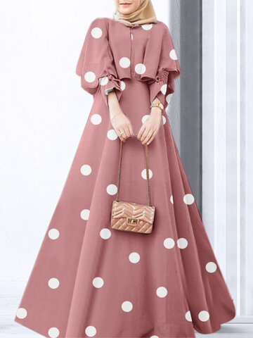 Polka Dot Muslim Maxi Dress