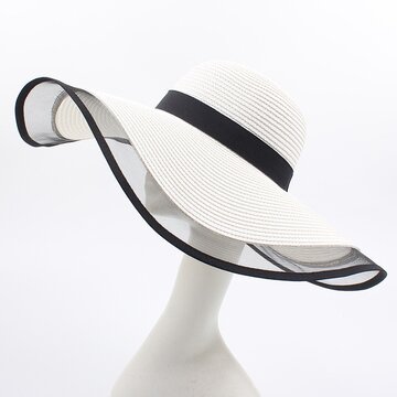 Mesh Vogue Sunscreen Bucket Straw Hat