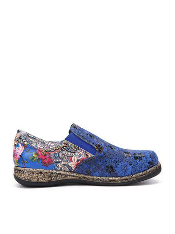 Socofy Floral Print  Flats Loafers