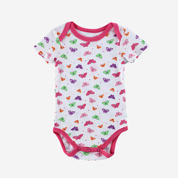 Baby Butterfly Print Rompers For 0-12M