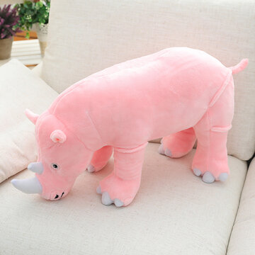 Grands jouets de rhinocéros en peluche réalistes oreiller animal en peluche poupées de zoo bébé coussin rhinocéros jouets en peluche