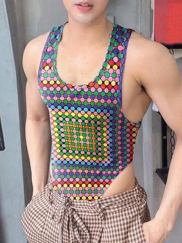 Colorful Polka Dot Print Bodysuit