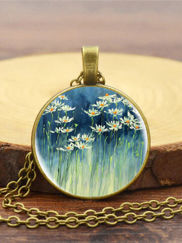 Daffodil Floral Pendant Necklace