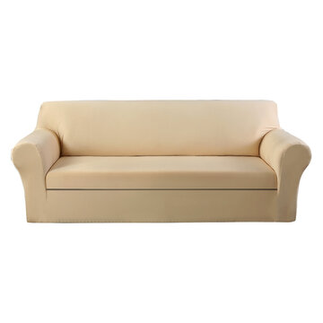 1/2/3/4 Sitzer Stretch-Couchbezug Wasserdichter elastischer Stretch-Sofabezug Waffelstoff Einfarbiger Couch-Schonbezug