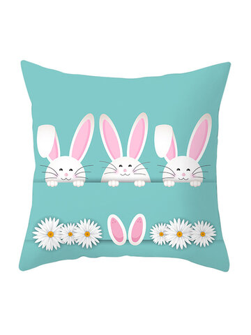 Пасхальная наволочка Rabbit яйца Print Cushion Cover