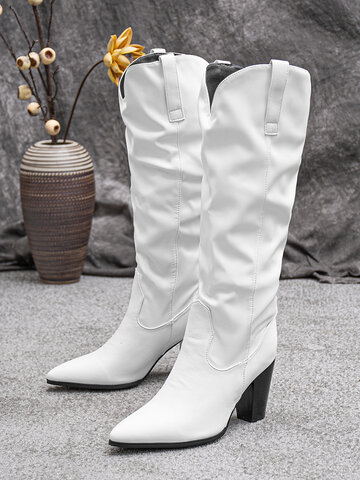 Pointed Toe High Heel Cowboy Boots
