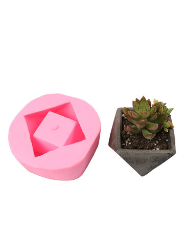 Handmade 3D Geometric Silicone Flower Pot Mold
