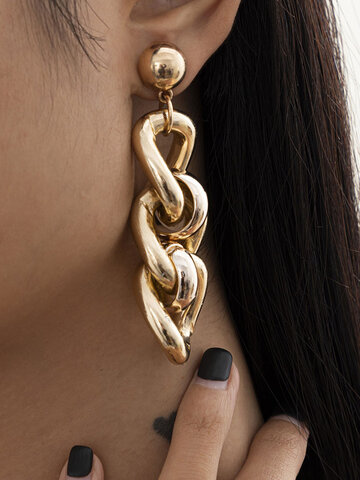 Alloy Thick Chains Earrings