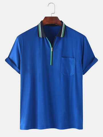 Front Zip Fastening Golf Shirt