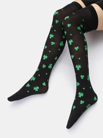 Women Clover St. Patrick's Day Stockings