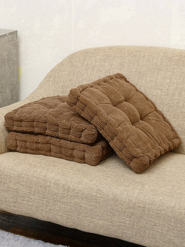 <US Instock>Confortável Soft Engrossar almofadas para cadeiras quadradas Almofada para cadeira de jantar de escritório Cor sólida Interior Externo