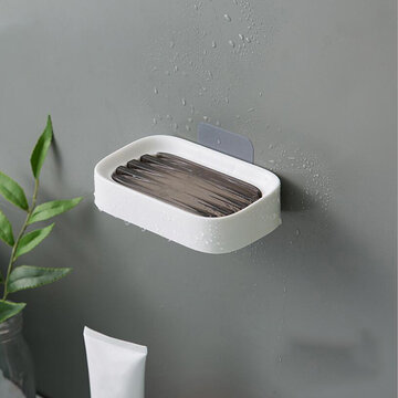 1Pc Soap Holder Double-Layer Bathroom Accessories Plastic Shower Soap Dish Non-Slip Draining Tool Drainage Household Soap Box