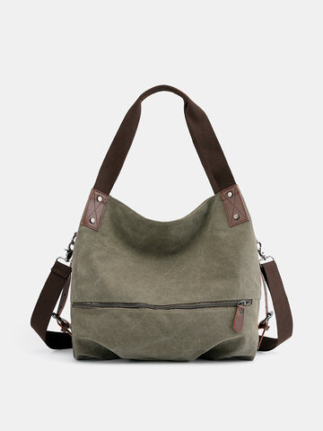 KVKY Canvas Tote Handbags Simple Shoulder Bags Shopping Bags