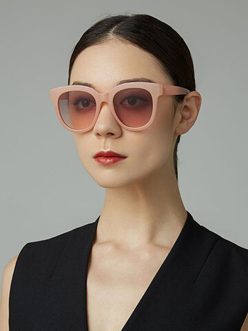 Women Full Frame Round Shape Summer UV Protection Sunglasses