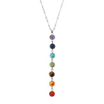 Collier de chakra coloré perles équilibre