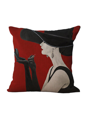 1 PC Romantic Style Decorative Square Cotton Pillowcase Elegant Women Car Cushion Cover Throw Pillow Cover