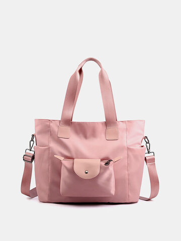 Women Nylon Waterproof Large Capacity Handbag Shoulder Bag