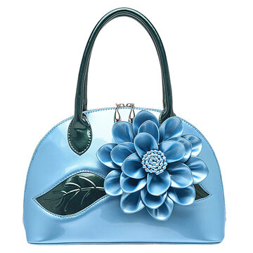 Women Fashion High Light Patent Leather Waterproof  Handbag