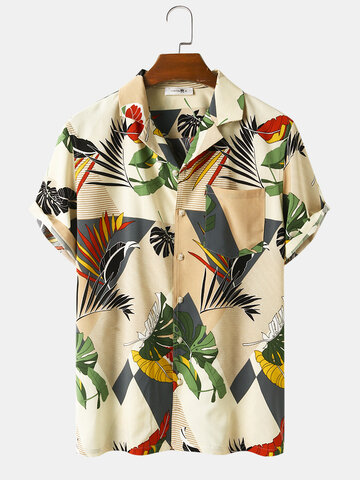 Tropical Plant Printed Shirt