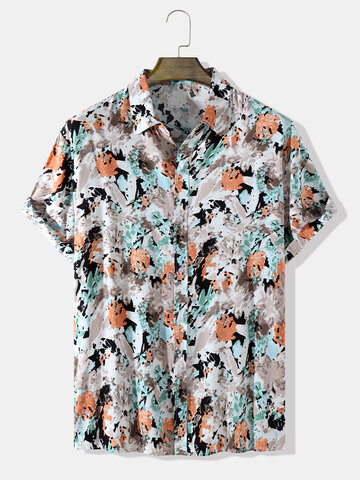 All Over Splodge Watercolor Print Shirts