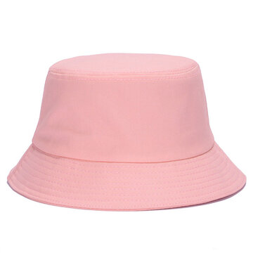 Cotton Solid Pattern Bucket Hat