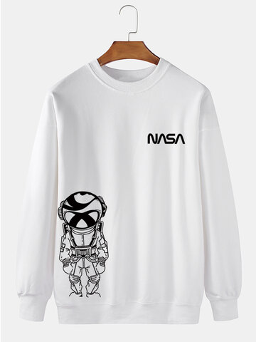Alien Astronaut Print Sweatshirts