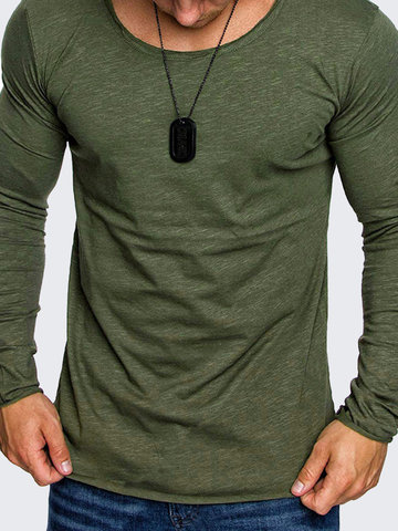 

98%Cotton Well-absorbent Stretchy Extra Comfy Tee, White black dark gray army green navy