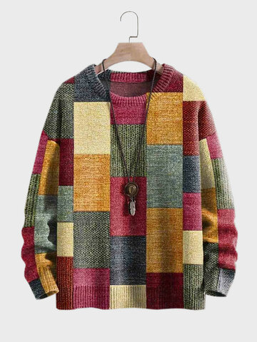 Color Block Pullover Sweatshirts