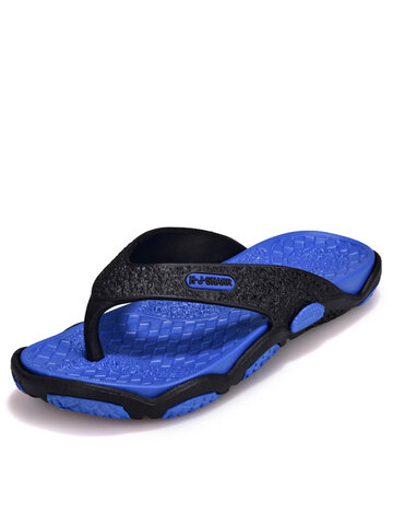 Men Slip Resistant Clip Toe Casual Beach Slippers
