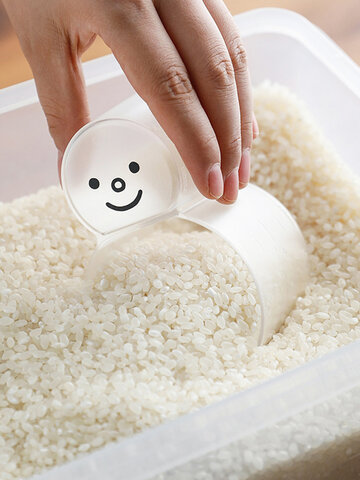 كوب أرز بمقياس كمي شفاف مزدوج في واحد متعدد الوظائف لقياس الأرز
