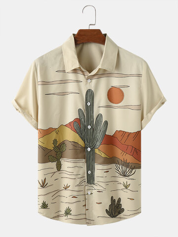 قمصان طباعة صحراء الصبار