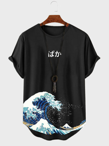T-shirts vague japonaise ukiyoe