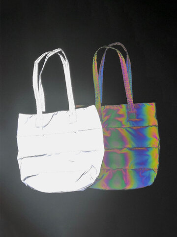 Casual Quilted embroidery thread Reflective Filling Tote