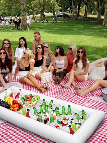 Pvc Inflatable Ice Bar Water Entertainment Salad Plate Inflatable Cup Holder