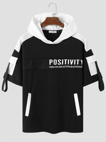 Contrast Hooded Cargo T-Shirts