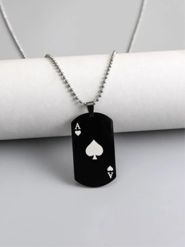 Spades A Poker Geometric-shaped Pendant Necklace