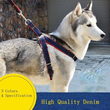 

Pet Dog Collar Leash Lead Harnesses, Blue black red