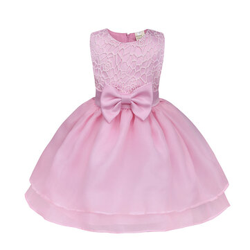 Bow Girls Party Dress For 0-24M