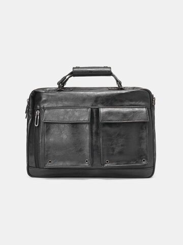Black Multi-pocket Briefcases Messenger Bag