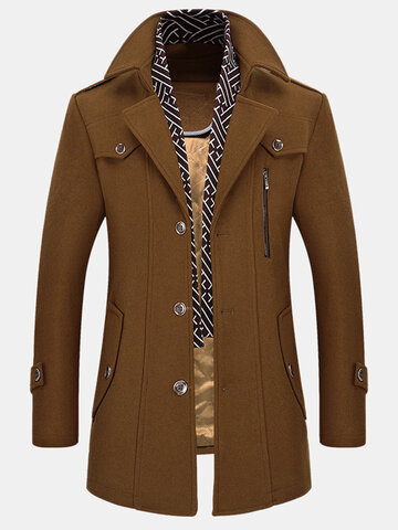 Woolen Thickened Warm Trench Coats