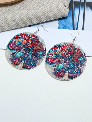 Bohemian Colorful Tree Earrings