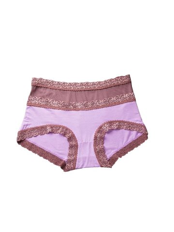 

Lace Patched Breathable High Waist Comfy Briefs, Black purple watermelon red pink rose apricot