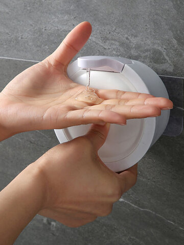 350mL Manual Liquid Dispenser Wall Mount Hand Sanitizer Shampoo Container Bottle Kitchen Bathroom Hand Washing Device