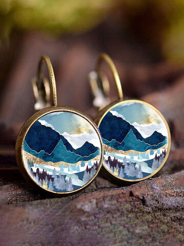 Natural Landscape Print Earrings