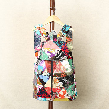 Women Ethnic Canvas Printing Backpack