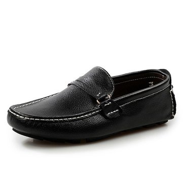 Big Size Men Genuine Leather Lazy Moccasins Soft Slip On Driving Loafers