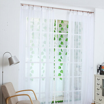 100X200cm Translucent Sheer Tulle Voile Organdy Curtain