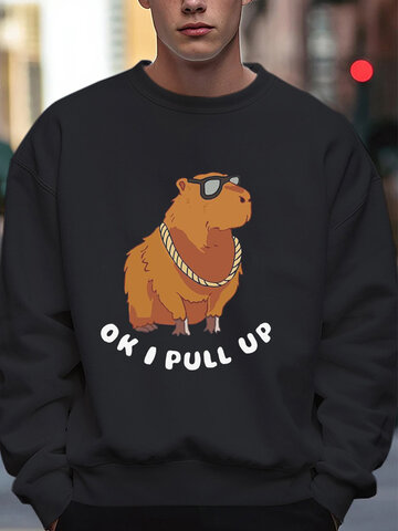 Cartoon Animal Letter Sweatshirts