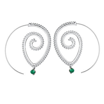 Exaggerated Spiral Drop Earrings 