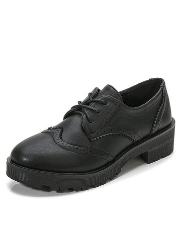 Versatile Office Shoes Black Oxfords Flats